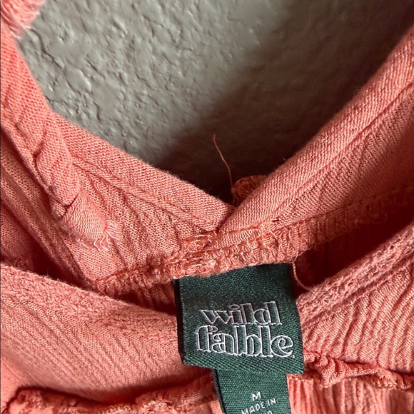 wild fable Coral Pink Tiered Spaghetti-Strap Dress - Picture 2 of 8